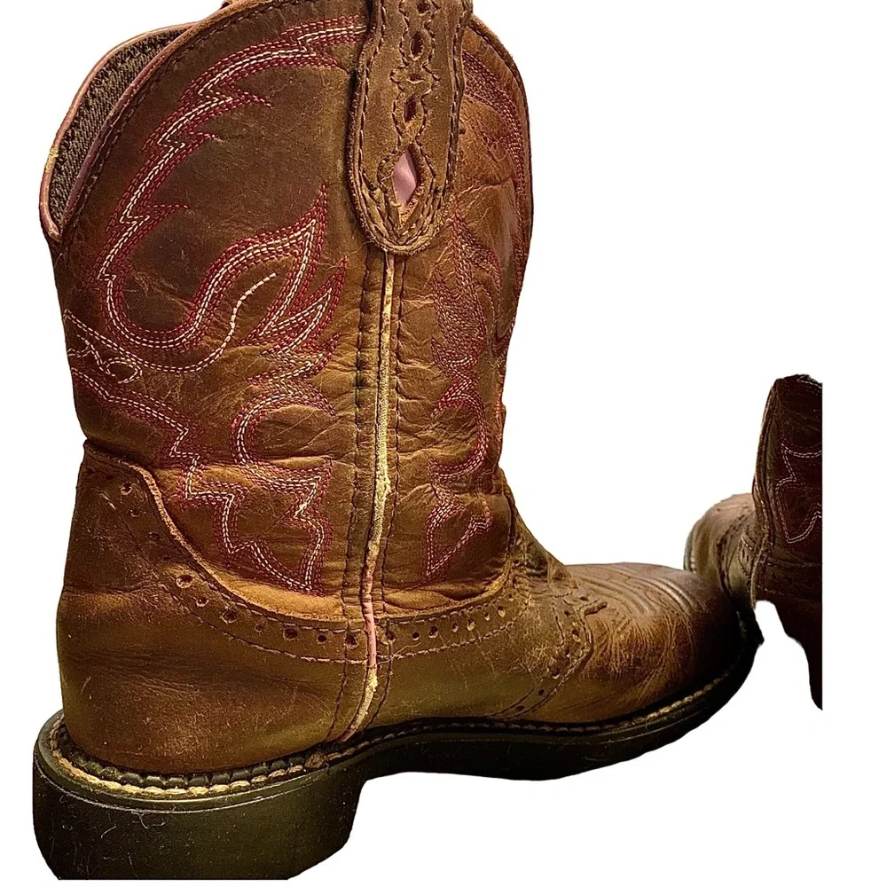 Justin Gypsy Gemma Aged Bark Woman's Size 6B Western Cowgirl Boots L9903